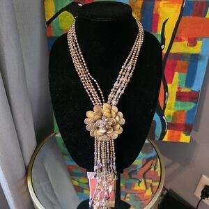 Joan Rivers Elegant Gold and Floral Necklace